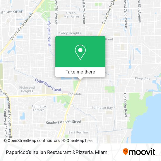 Paparicco's Italian Restaurant &Pizzeria map