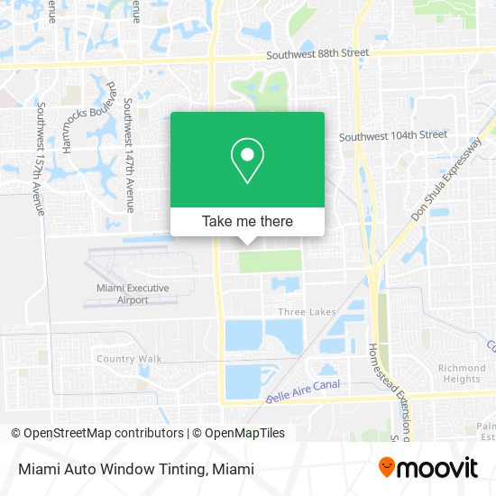 Mapa de Miami Auto Window Tinting