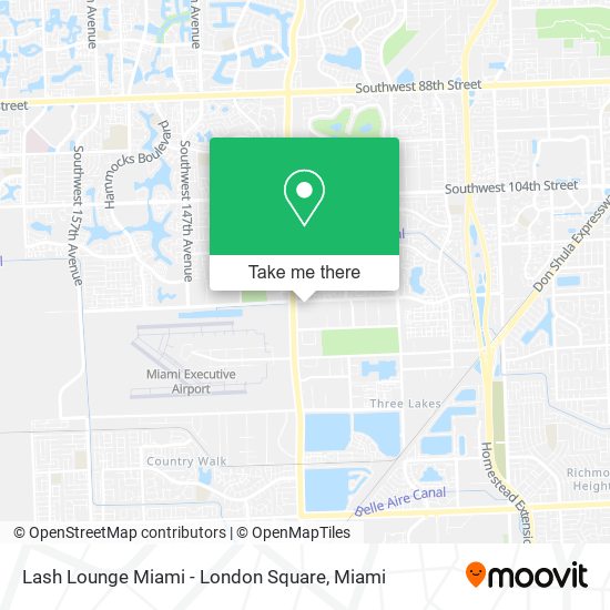 Mapa de Lash Lounge Miami - London Square