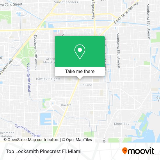 Mapa de Top Locksmith Pinecrest Fl