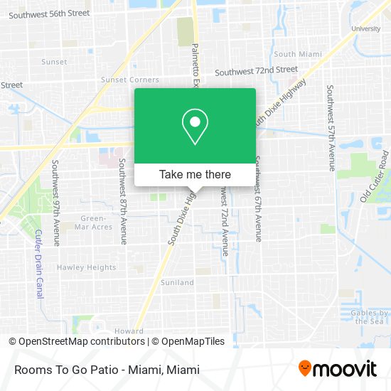 Mapa de Rooms To Go Patio - Miami