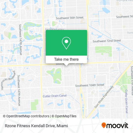 Rzone Fitness Kendall Drive map