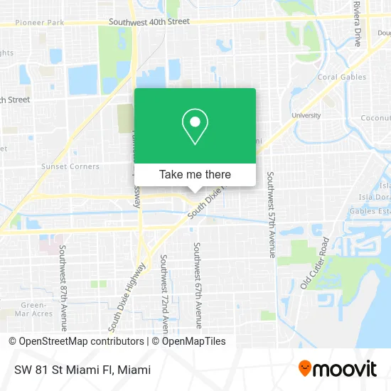 SW 81 St Miami Fl map
