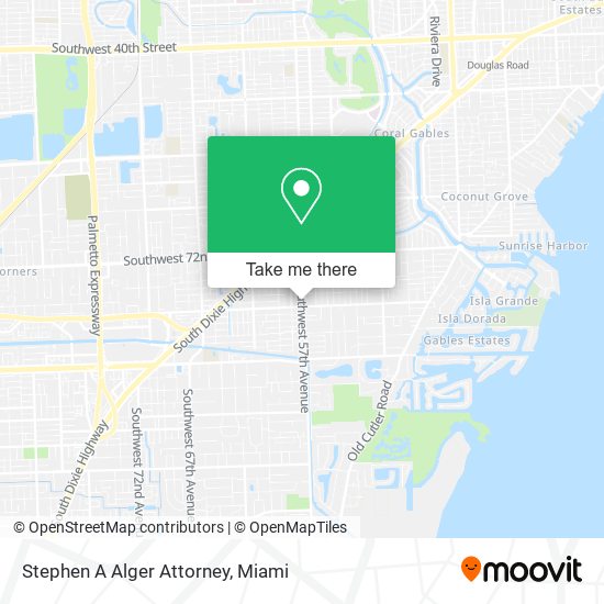 Stephen A Alger Attorney map