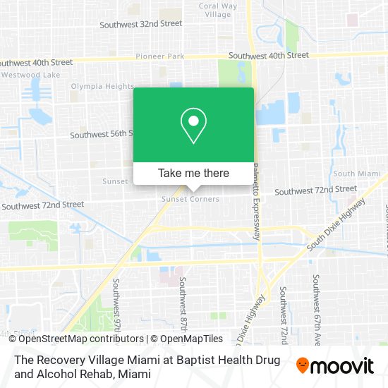 The Recovery Village Miami at Baptist Health Drug and Alcohol Rehab map