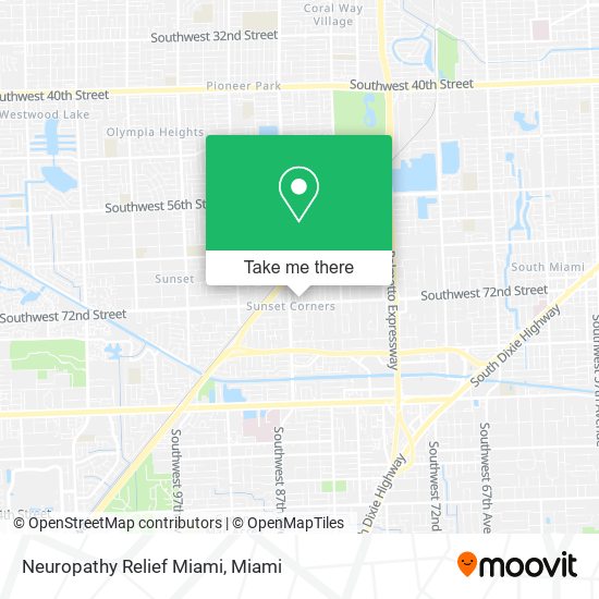 Mapa de Neuropathy Relief Miami