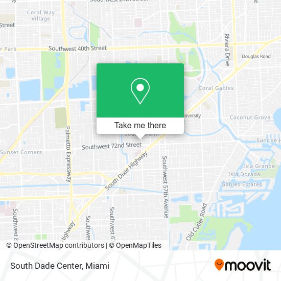 South Dade Center map