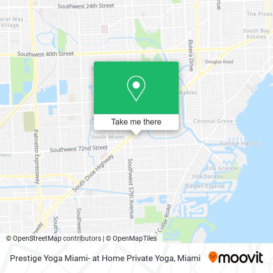 Mapa de Prestige Yoga Miami- at Home Private Yoga