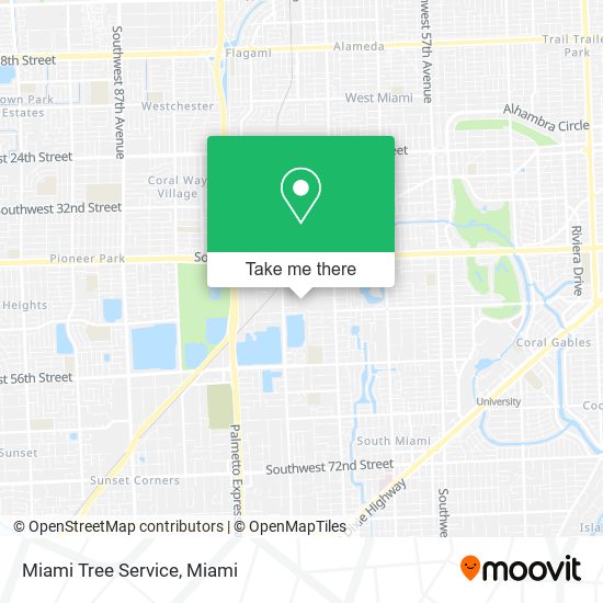 Mapa de Miami Tree Service