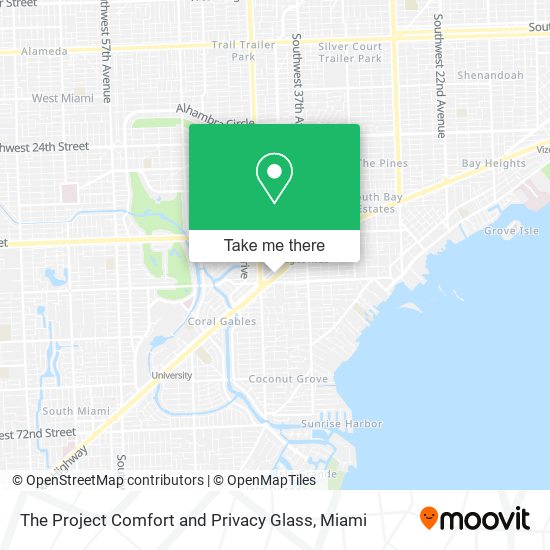 The Project Comfort and Privacy Glass map