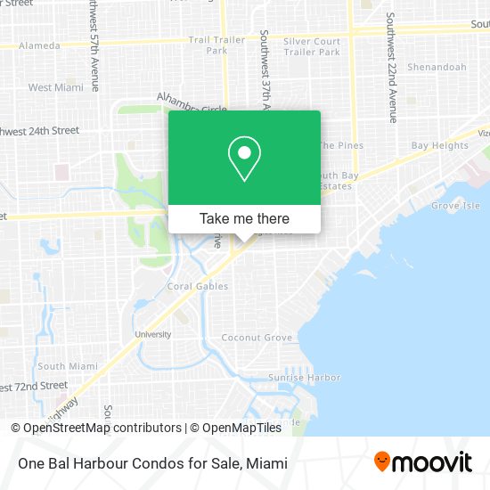 Mapa de One Bal Harbour Condos for Sale