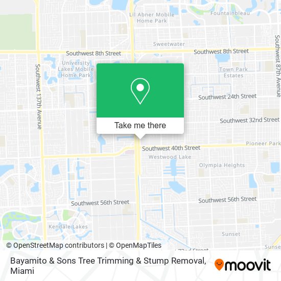 Mapa de Bayamito & Sons Tree Trimming & Stump Removal