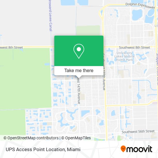 UPS Access Point Location map