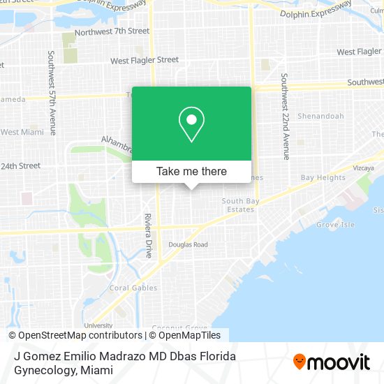 J Gomez Emilio Madrazo MD Dbas Florida Gynecology map