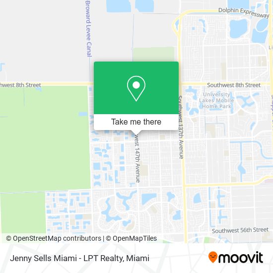 Mapa de Jenny Sells Miami - LPT Realty