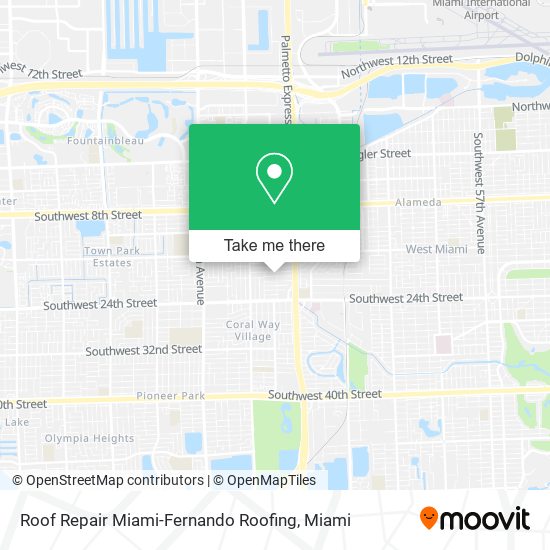 Mapa de Roof Repair Miami-Fernando Roofing