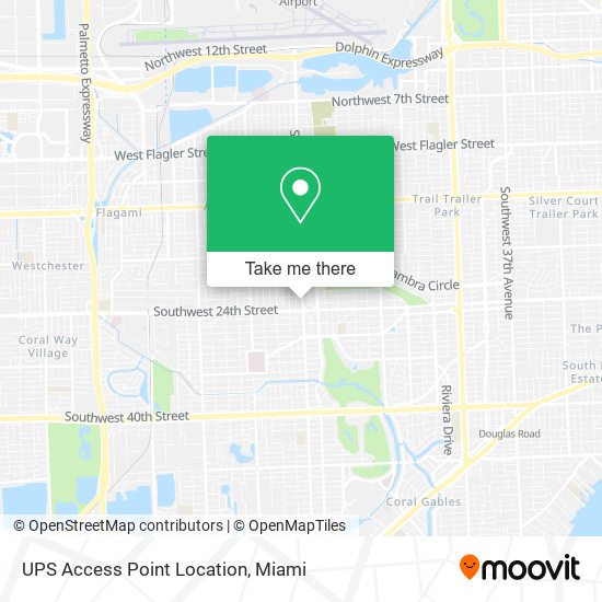 UPS Access Point Location map