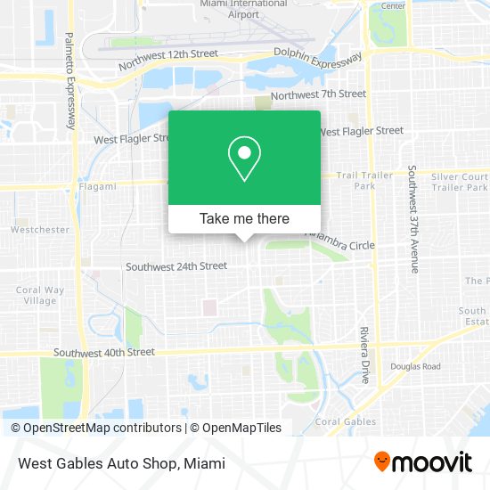 West Gables Auto Shop map