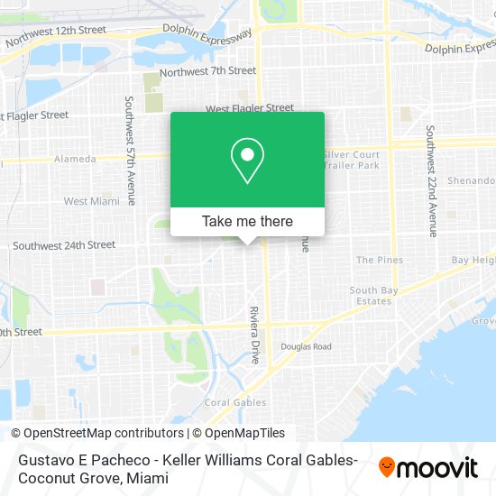 Mapa de Gustavo E Pacheco - Keller Williams Coral Gables-Coconut Grove