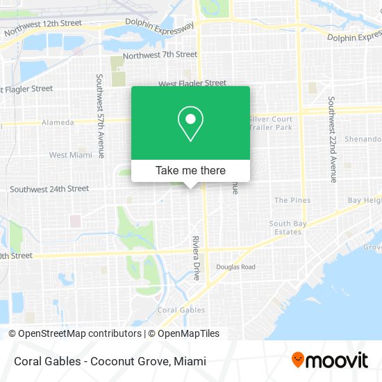 Mapa de Coral Gables - Coconut Grove