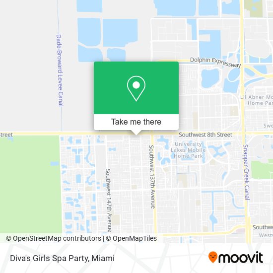 Diva's Girls Spa Party map