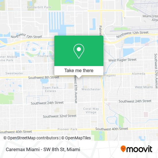 Mapa de Caremax Miami - SW 8th St