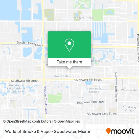 Mapa de World of Smoke & Vape - Sweetwater
