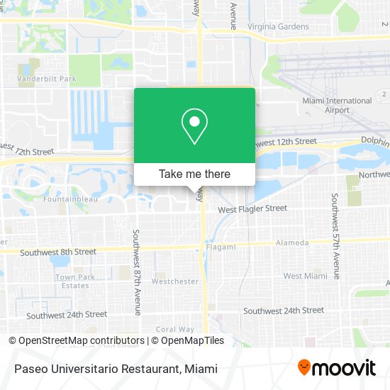 Mapa de Paseo Universitario Restaurant