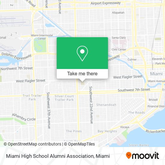 Mapa de Miami High School Alumni Association