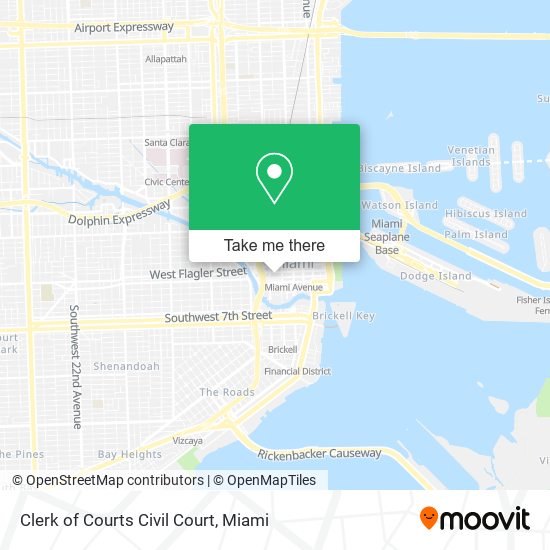 Clerk of Courts Civil Court map