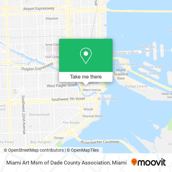 Miami Art Msm of Dade County Association map