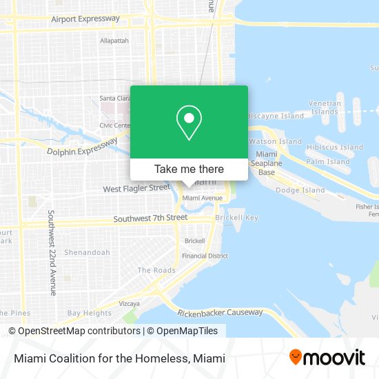 Miami Coalition for the Homeless map
