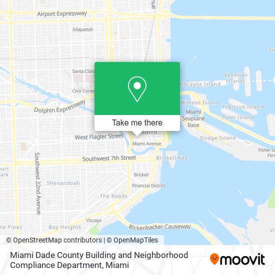 Miami Dade County Building and Neighborhood Compliance Department map