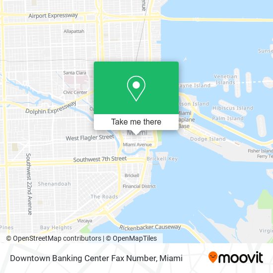 Downtown Banking Center Fax Number map