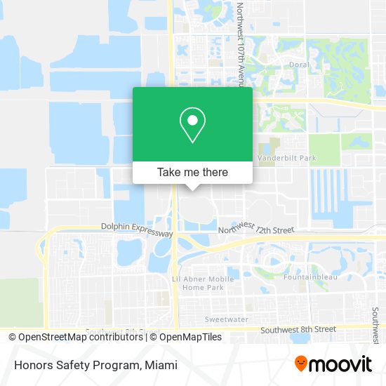 Honors Safety Program map