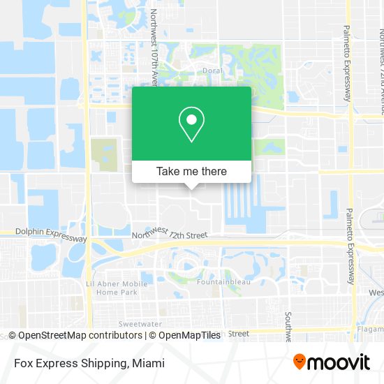 Mapa de Fox Express Shipping