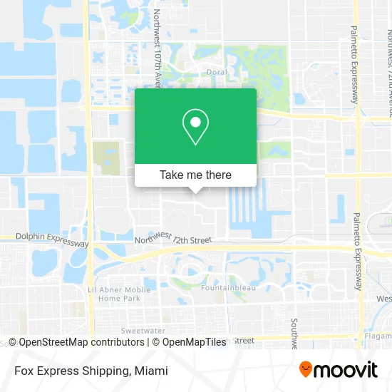 Fox Express Shipping map