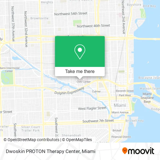 Mapa de Dwoskin PROTON Therapy Center