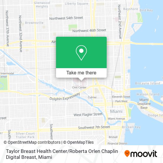 Mapa de Taylor Breast Health Center / Roberta Orlen Chaplin Digital Breast