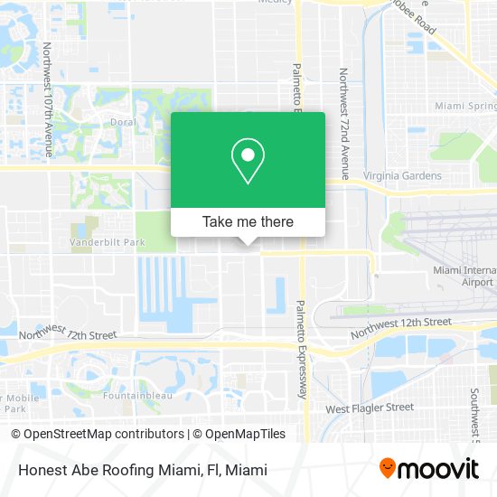 Honest Abe Roofing Miami, Fl map