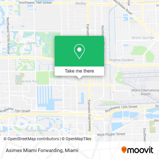 Asimex Miami Forwarding map