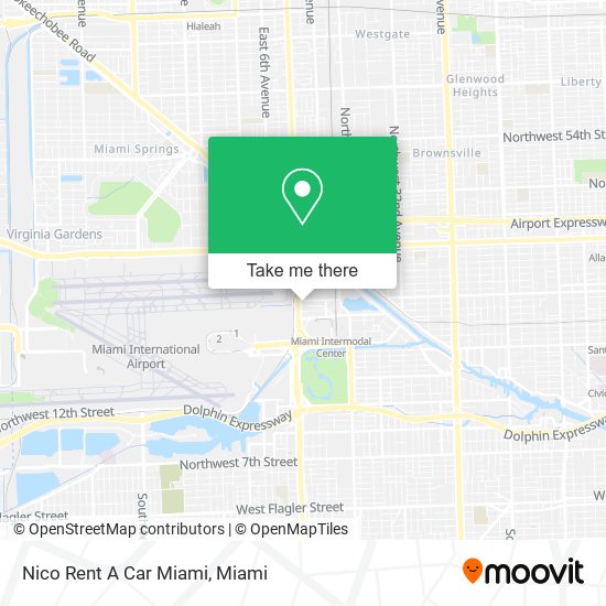 Mapa de Nico Rent A Car Miami