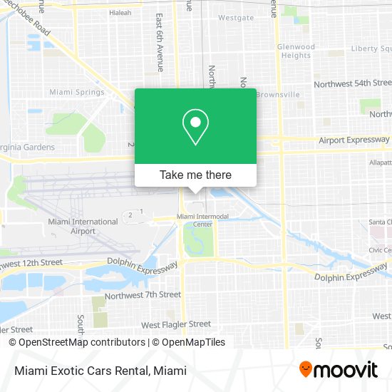 Miami Exotic Cars Rental map