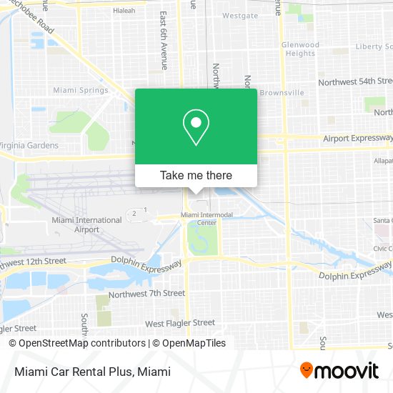 Mapa de Miami Car Rental Plus