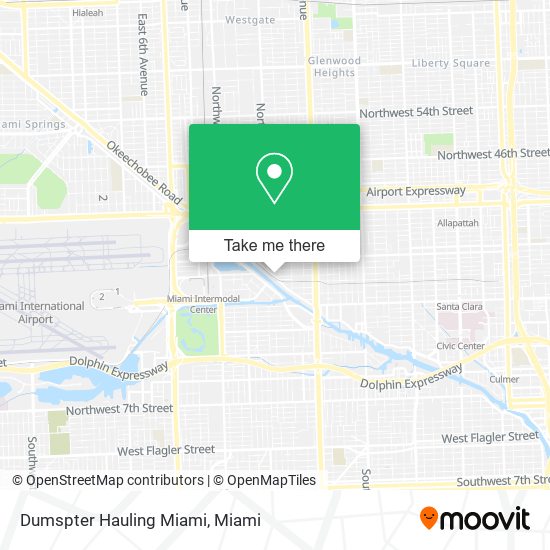 Mapa de Dumspter Hauling Miami