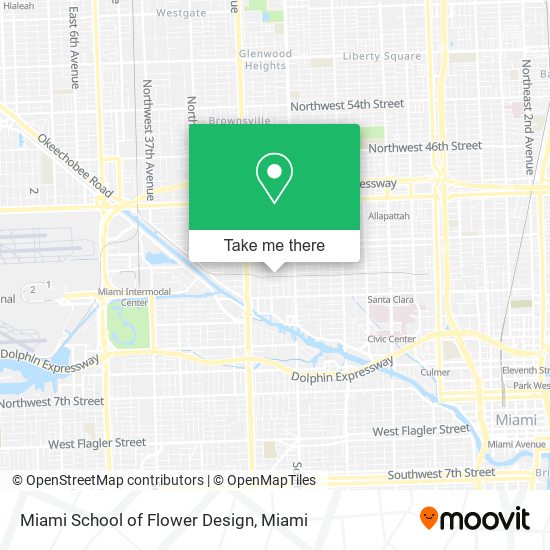 Miami School of Flower Design map