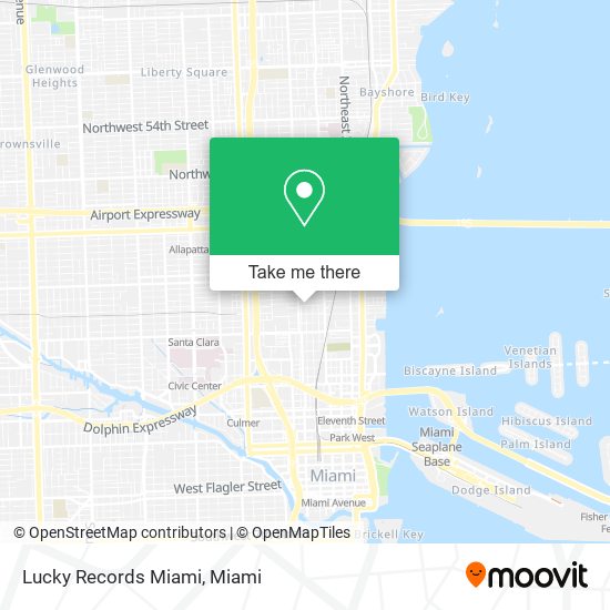 Lucky Records Miami map