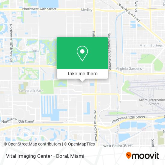 Mapa de Vital Imaging Center - Doral