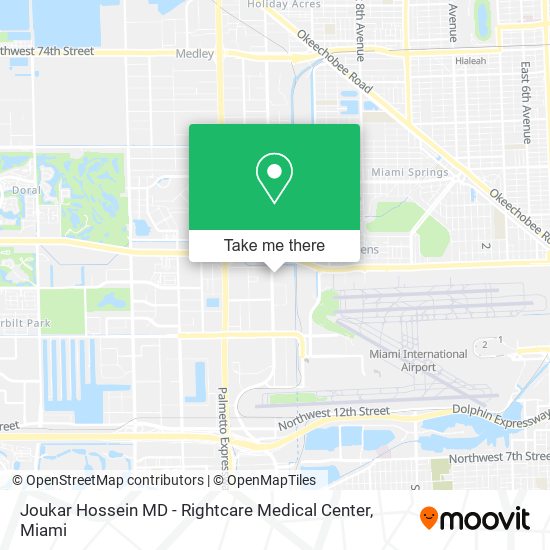 Mapa de Joukar Hossein MD - Rightcare Medical Center