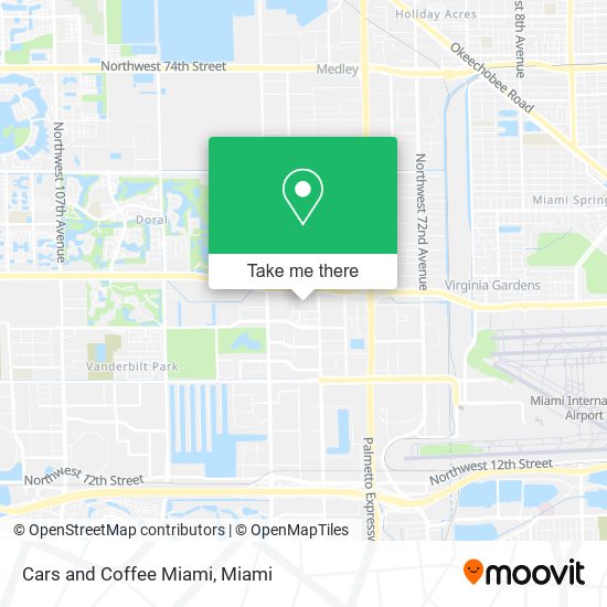 Cars and Coffee Miami map